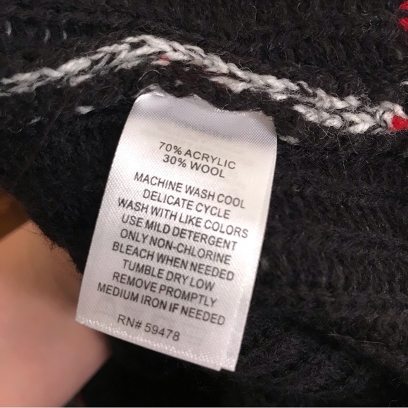 Christmas Sweater Reindeer Wool Size Medium - Picture 9 of 9